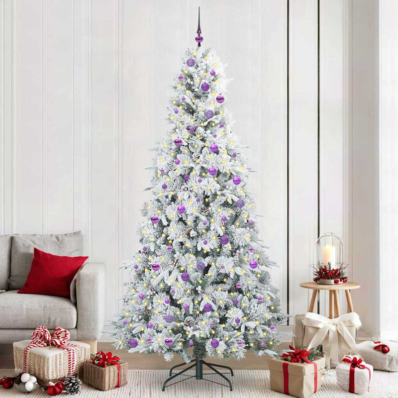 Load image into Gallery viewer, Vidaxl kunstmatige inklapbare kerstboom wit 240 cm pe en pvc
