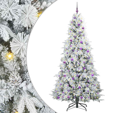 Vidaxl kunstmatige inklapbare kerstboom wit 240 cm pe en pvc