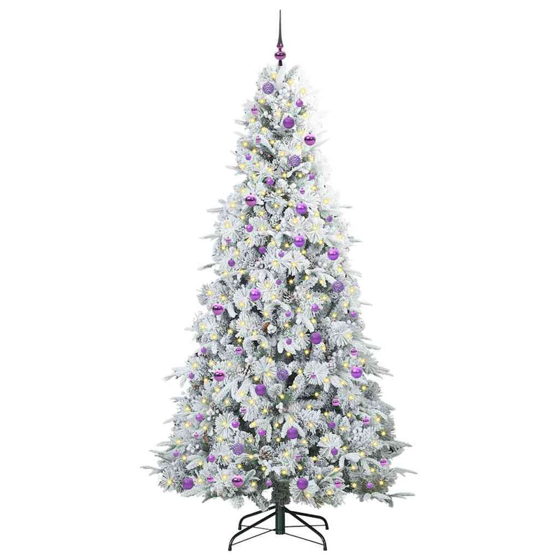 Load image into Gallery viewer, Vidaxl kunstmatige inklapbare kerstboom wit 240 cm pe en pvc
