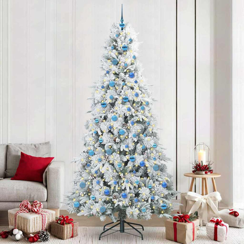 Load image into Gallery viewer, Vidaxl kunstmatige inklapbare kerstboom wit 240 cm pe en pvc
