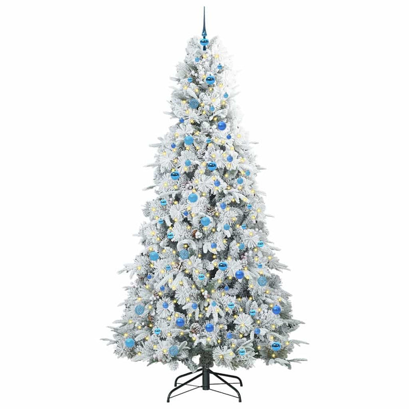 Load image into Gallery viewer, Vidaxl kunstmatige inklapbare kerstboom wit 240 cm pe en pvc
