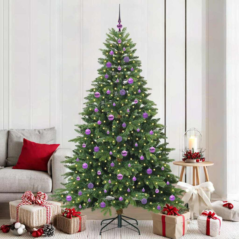 Load image into Gallery viewer, Vidaxl kunstkerstboom met 300 led met standaard groen 210 cm pe en pvc
