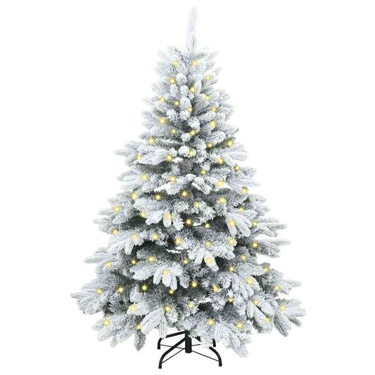 Vidaxl kunstkerstboom met 150 led met standaard wit 120 cm pe en pvc