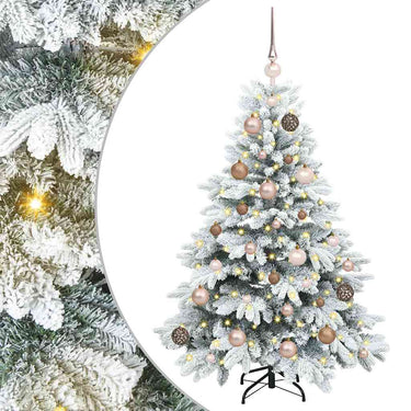 Vidaxl kunstkerstboom met 150 led met standaard wit 120 cm pe en pvc