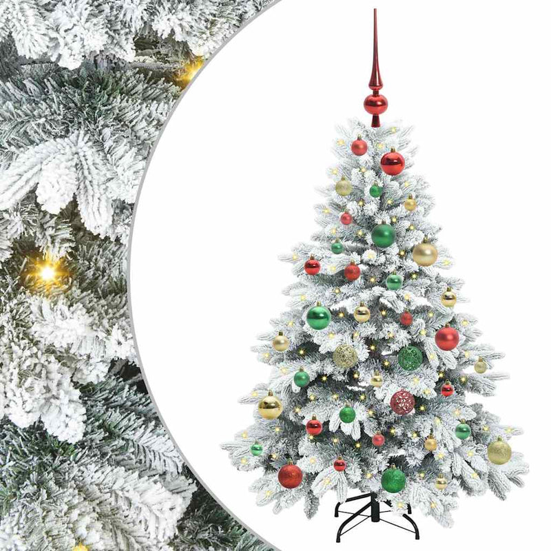 Load image into Gallery viewer, Vidaxl kunstkerstboom met 150 led met standaard wit 120 cm pe en pvc
