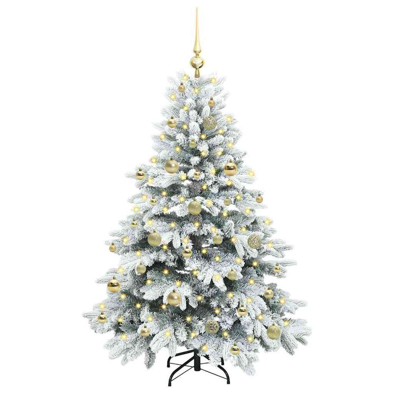 Load image into Gallery viewer, Vidaxl kunstkerstboom met 150 led met standaard wit 150 cm pe en pvc
