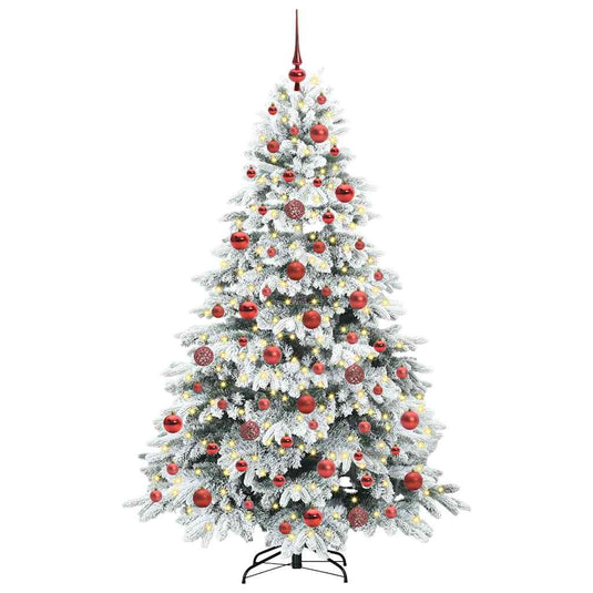 Vidaxl kunstkerstboom met 300 led met standaard wit 180 cm pe en pvc