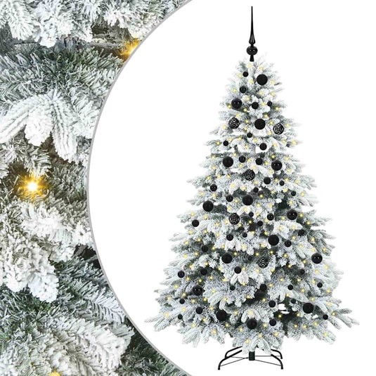 Vidaxl kunstkerstboom met 300 led met standaard wit 180 cm pe en pvc