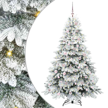 Vidaxl kunstkerstboom met 300 led met standaard wit 180 cm pe en pvc