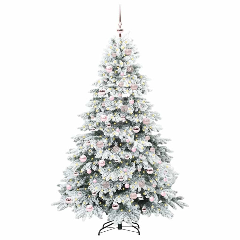 Load image into Gallery viewer, Vidaxl kunstkerstboom met 300 led met standaard wit 180 cm pe en pvc
