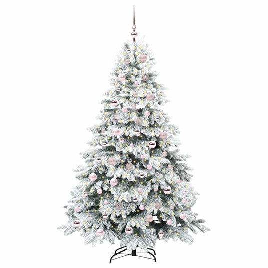 Vidaxl kunstkerstboom met 300 led met standaard wit 180 cm pe en pvc