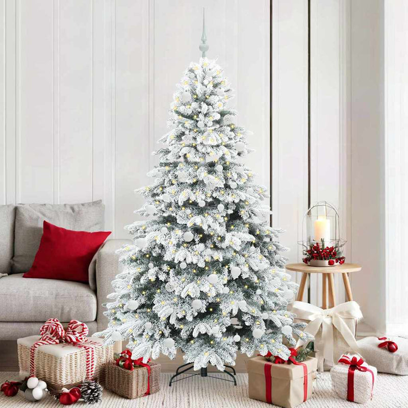 Load image into Gallery viewer, Vidaxl kunstkerstboom met 300 led met standaard wit 180 cm pe en pvc
