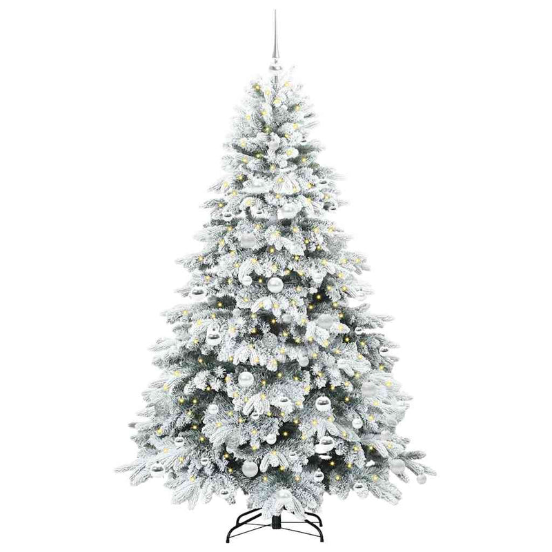 Load image into Gallery viewer, Vidaxl kunstkerstboom met 300 led met standaard wit 180 cm pe en pvc
