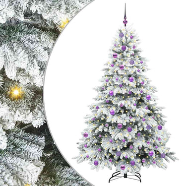 Vidaxl kunstkerstboom met 300 led met standaard wit 180 cm pe en pvc