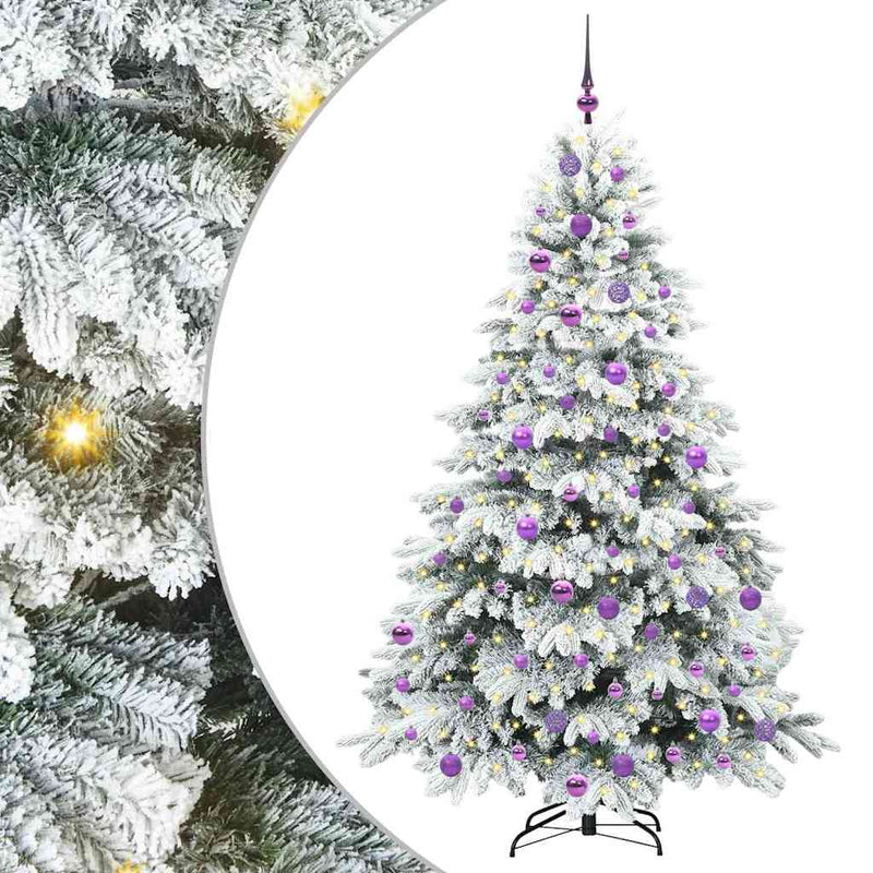 Load image into Gallery viewer, Vidaxl kunstkerstboom met 300 led met standaard wit 180 cm pe en pvc
