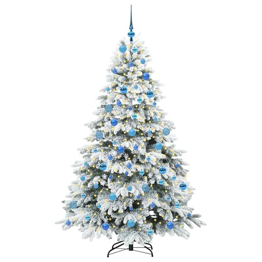 Vidaxl kunstkerstboom met 300 led met standaard wit 180 cm pe en pvc