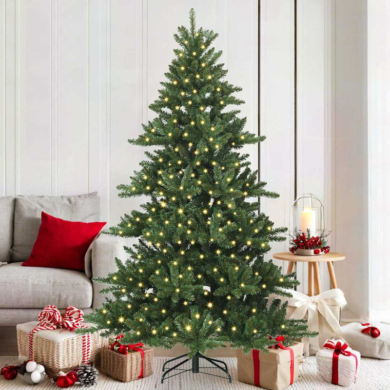 Load image into Gallery viewer, Vidaxl kunstmatige inklapbare kerstboom groen 180 cm pvc en staal
