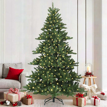 Vidaxl kunstmatige inklapbare kerstboom groen 210 cm pvc en staal