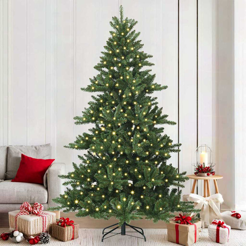 Load image into Gallery viewer, Vidaxl kunstmatige inklapbare kerstboom groen 210 cm pvc en staal
