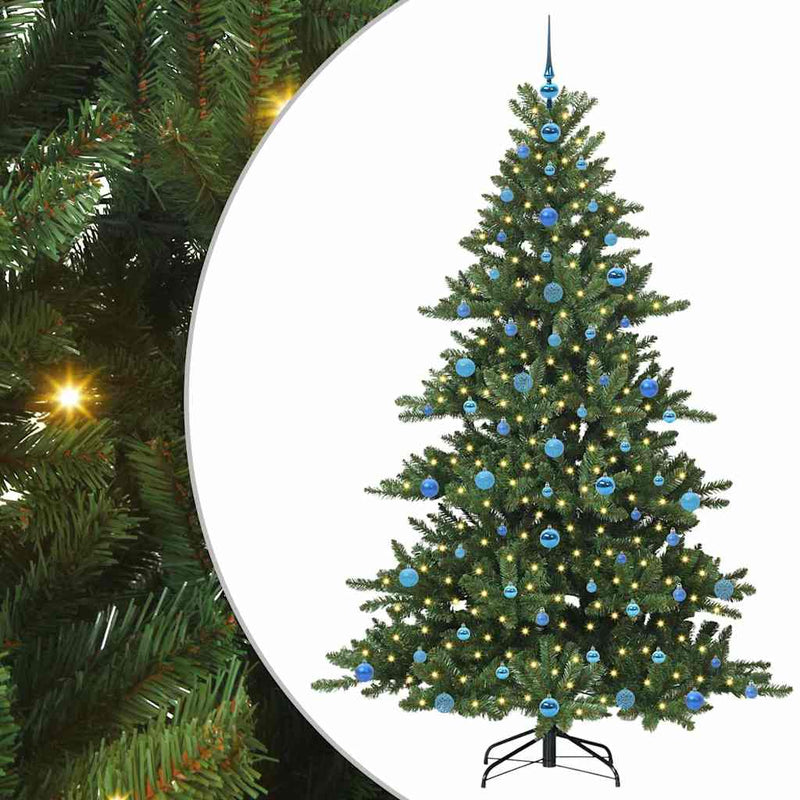 Load image into Gallery viewer, Vidaxl kunstmatige inklapbare kerstboom groen 210 cm pvc en staal
