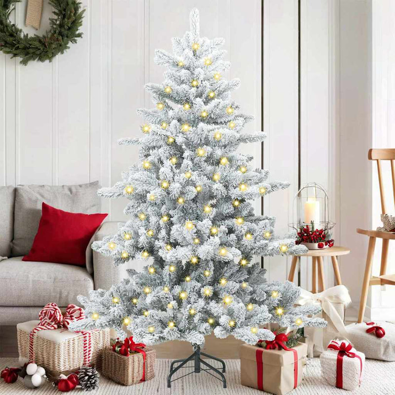 Load image into Gallery viewer, Vidaxl kunstmatige inklapbare kerstboom wit 150 cm pvc en staal
