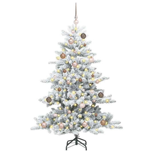 Vidaxl kunstmatige inklapbare kerstboom wit 150 cm pvc en staal