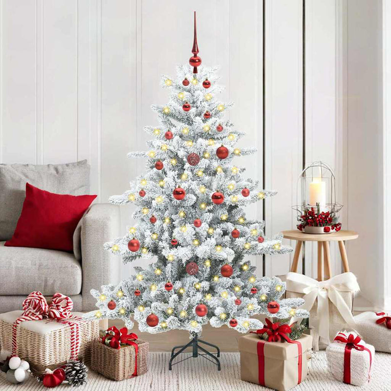 Load image into Gallery viewer, Vidaxl kunstmatige inklapbare kerstboom wit 150 cm pvc en staal

