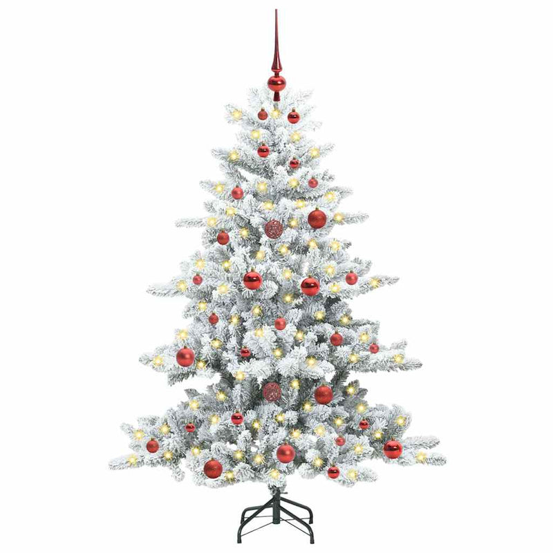 Load image into Gallery viewer, Vidaxl kunstmatige inklapbare kerstboom wit 150 cm pvc en staal
