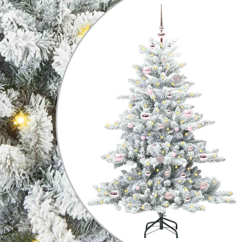 Load image into Gallery viewer, Vidaxl kunstmatige inklapbare kerstboom wit 150 cm pvc en staal
