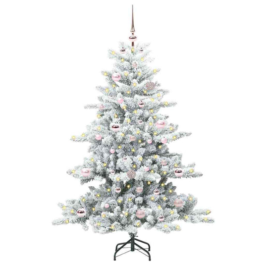 Vidaxl kunstmatige inklapbare kerstboom wit 150 cm pvc en staal