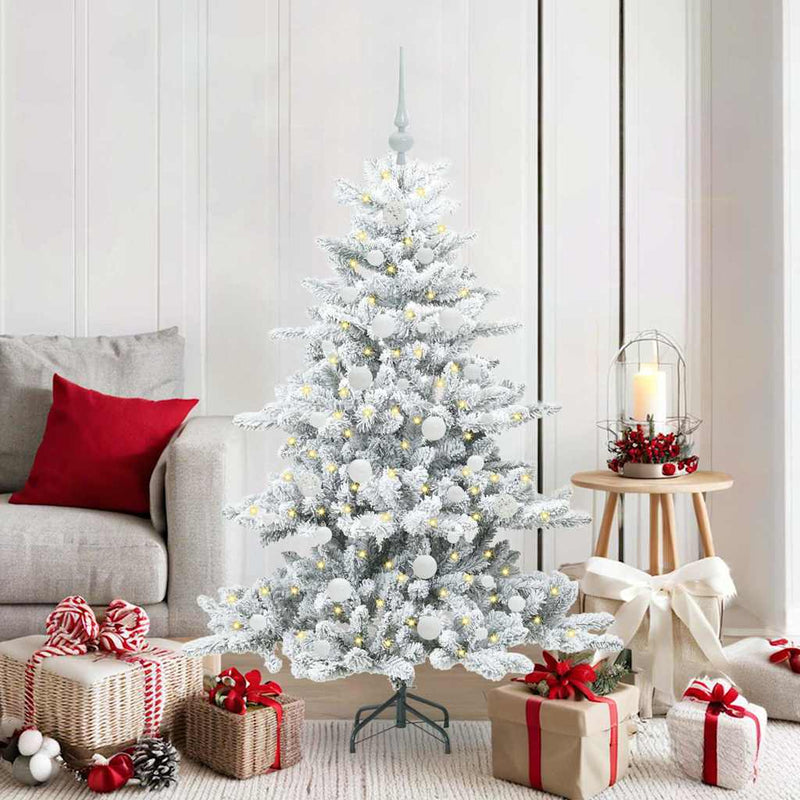 Load image into Gallery viewer, Vidaxl kunstmatige inklapbare kerstboom wit 150 cm pvc en staal
