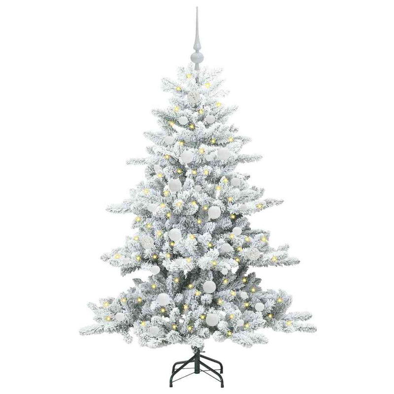 Load image into Gallery viewer, Vidaxl kunstmatige inklapbare kerstboom wit 150 cm pvc en staal
