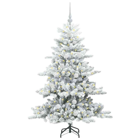 Vidaxl kunstmatige inklapbare kerstboom wit 150 cm pvc en staal