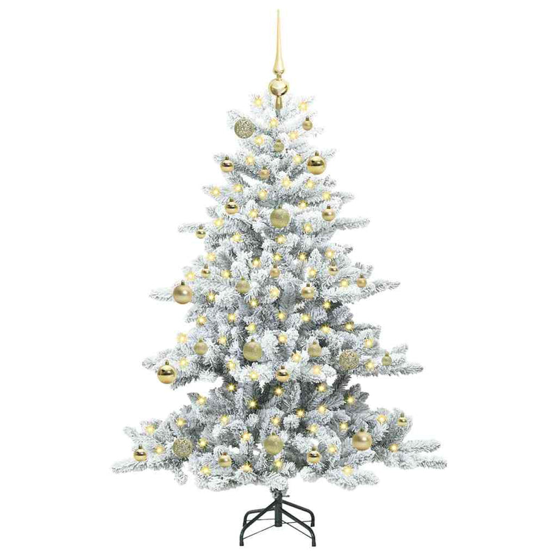 Load image into Gallery viewer, Vidaxl kunstmatige inklapbare kerstboom wit 150 cm pvc en staal
