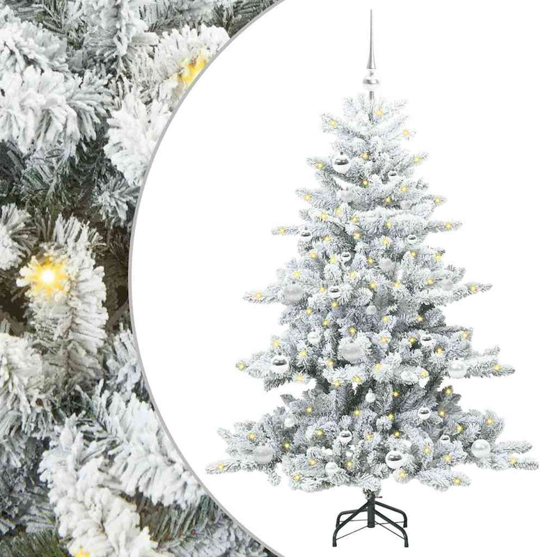 Load image into Gallery viewer, Vidaxl kunstmatige inklapbare kerstboom wit 150 cm pvc en staal
