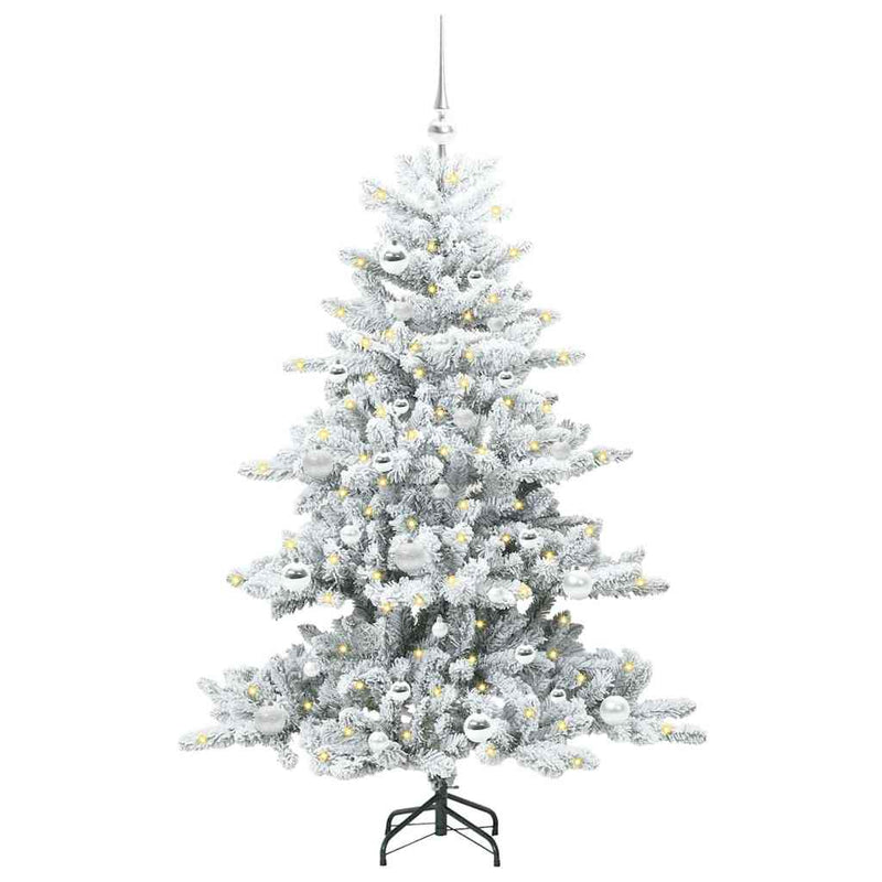 Load image into Gallery viewer, Vidaxl kunstmatige inklapbare kerstboom wit 150 cm pvc en staal
