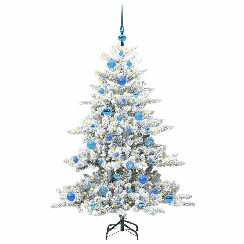 Load image into Gallery viewer, Vidaxl kunstmatige inklapbare kerstboom wit 150 cm pvc en staal
