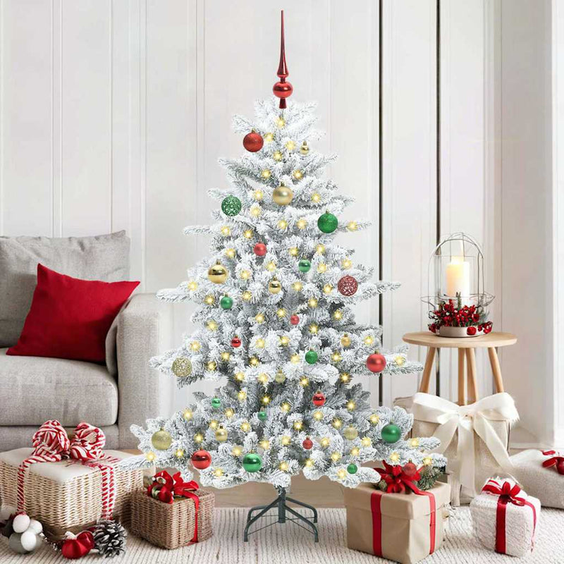 Load image into Gallery viewer, Vidaxl kunstmatige inklapbare kerstboom wit 150 cm pvc en staal
