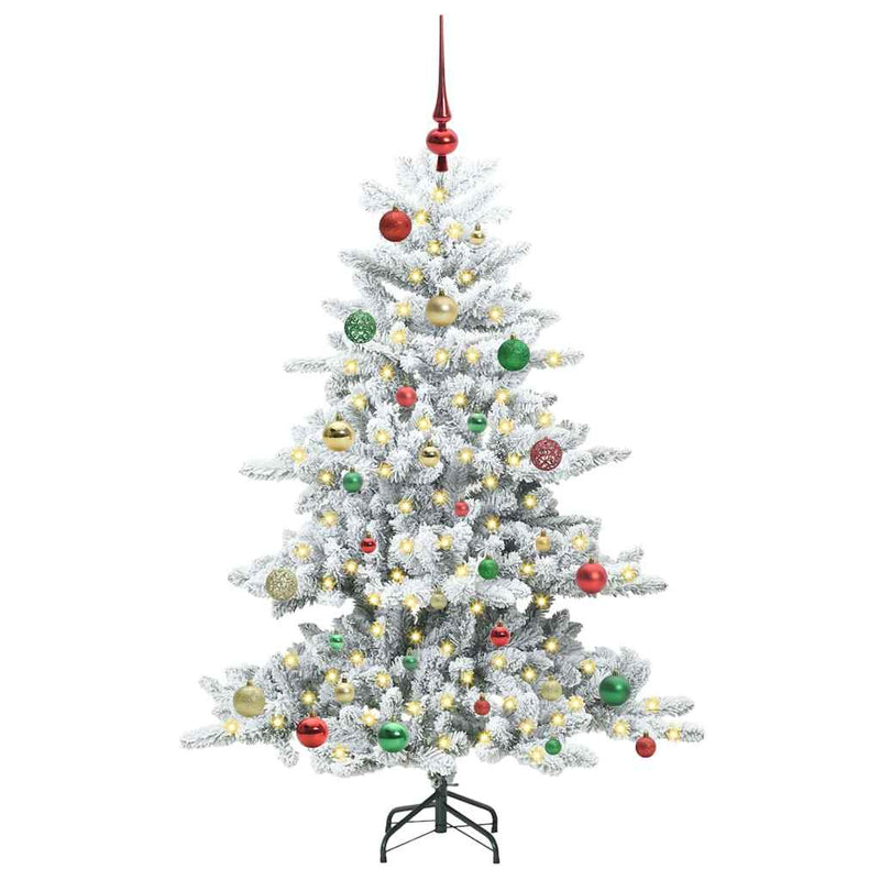 Load image into Gallery viewer, Vidaxl kunstmatige inklapbare kerstboom wit 150 cm pvc en staal
