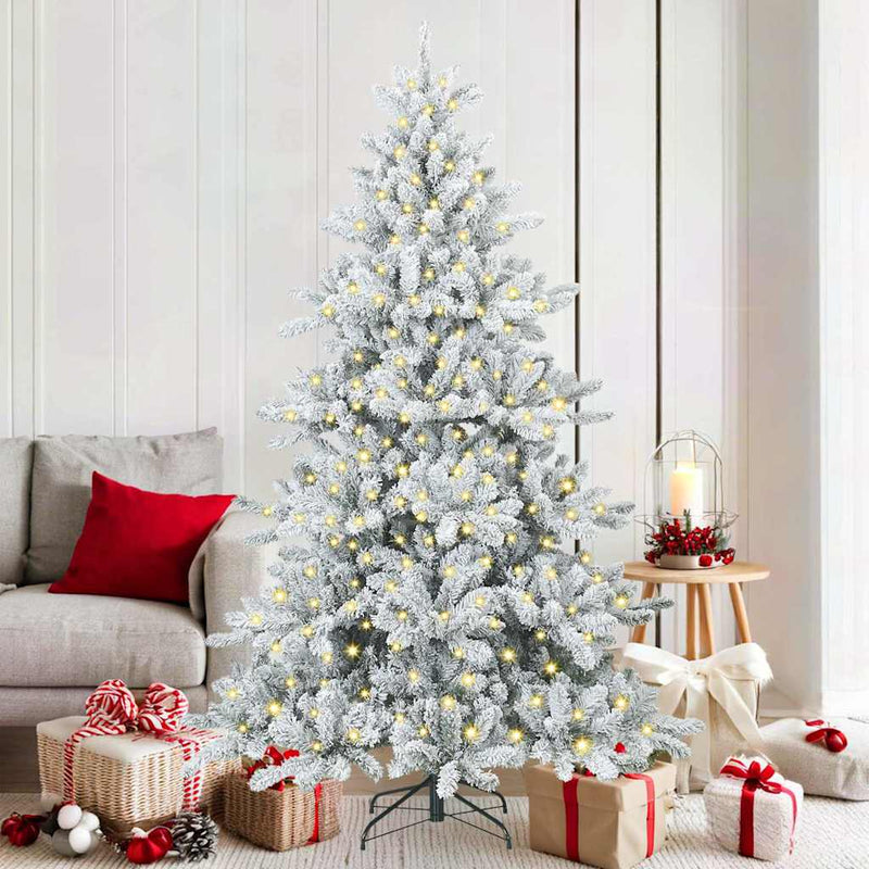 Load image into Gallery viewer, Vidaxl kunstmatige inklapbare kerstboom wit 180 cm pvc en staal
