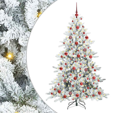Vidaxl kunstmatige inklapbare kerstboom wit 180 cm pvc en staal
