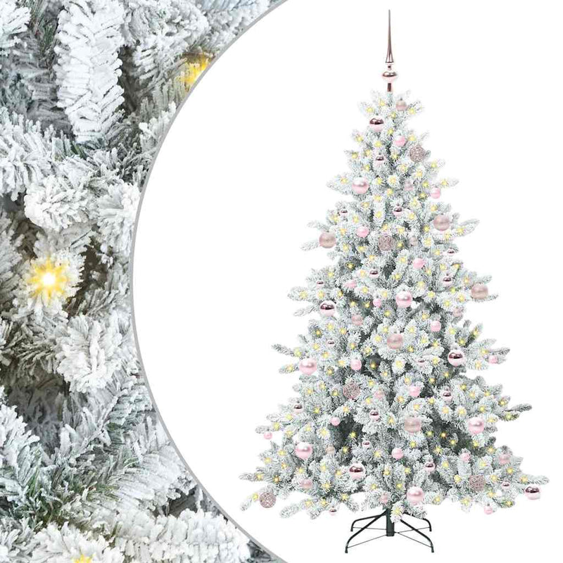 Load image into Gallery viewer, Vidaxl kunstmatige inklapbare kerstboom wit 180 cm pvc en staal
