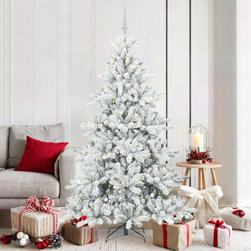 Load image into Gallery viewer, Vidaxl kunstmatige inklapbare kerstboom wit 180 cm pvc en staal
