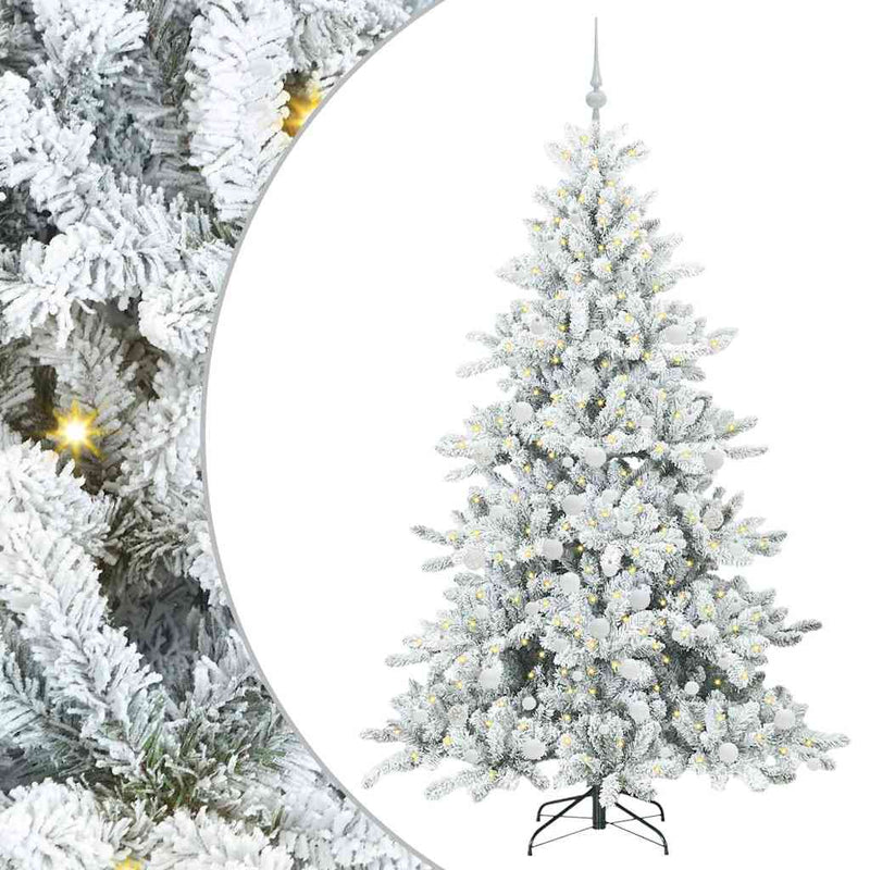 Load image into Gallery viewer, Vidaxl kunstmatige inklapbare kerstboom wit 180 cm pvc en staal
