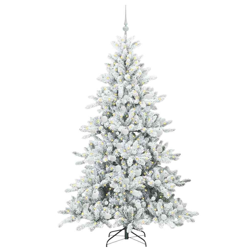 Load image into Gallery viewer, Vidaxl kunstmatige inklapbare kerstboom wit 180 cm pvc en staal
