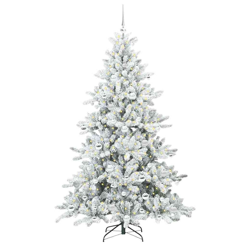 Load image into Gallery viewer, Vidaxl kunstmatige inklapbare kerstboom wit 180 cm pvc en staal
