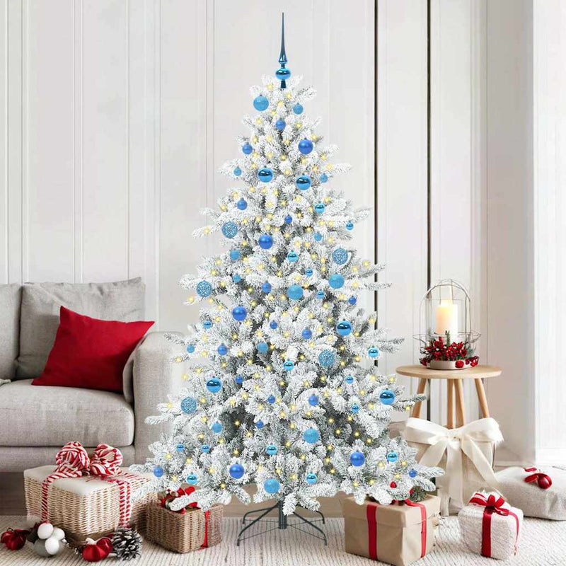 Load image into Gallery viewer, Vidaxl kunstmatige inklapbare kerstboom wit 180 cm pvc en staal
