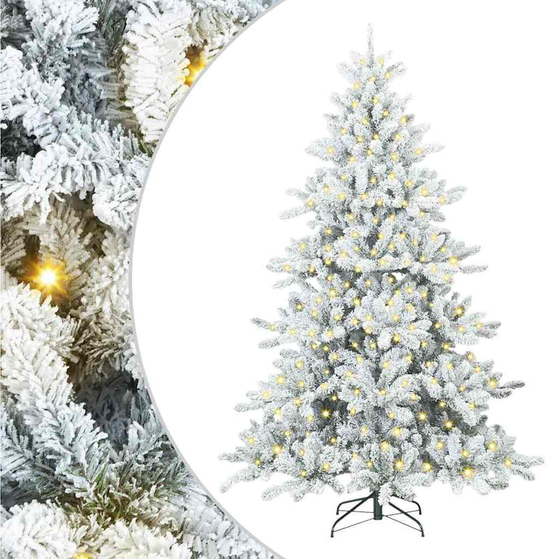 Load image into Gallery viewer, Vidaxl kunstmatige inklapbare kerstboom wit 210 cm pvc en staal
