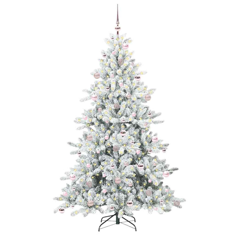 Load image into Gallery viewer, Vidaxl kunstmatige inklapbare kerstboom wit 210 cm pvc en staal
