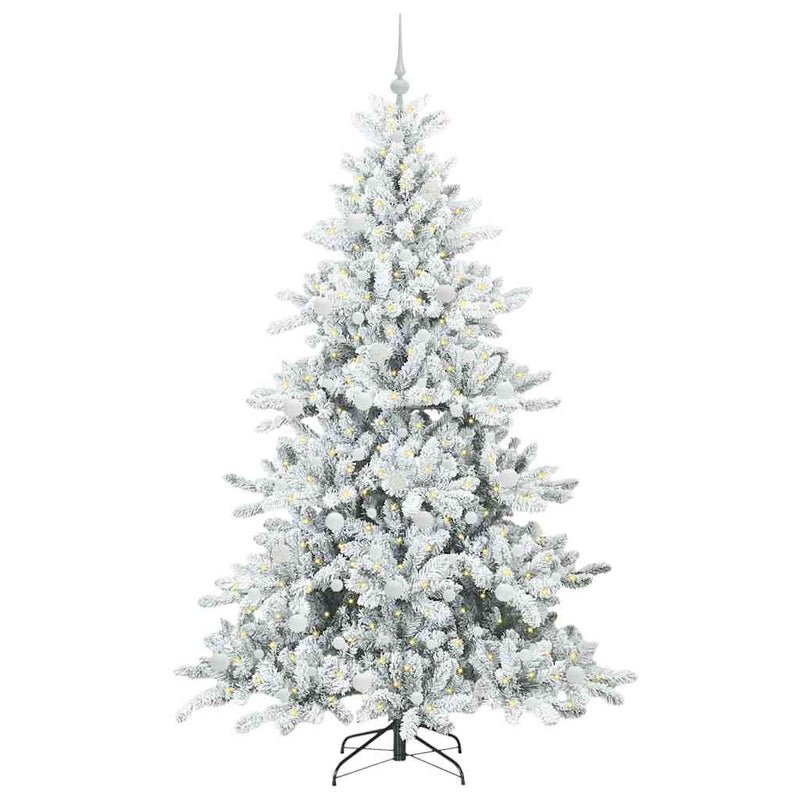 Load image into Gallery viewer, Vidaxl kunstmatige inklapbare kerstboom wit 210 cm pvc en staal
